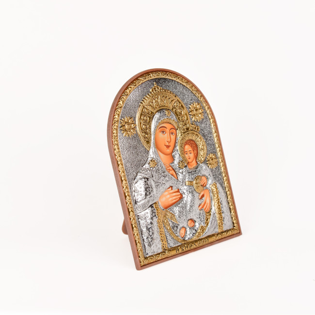 Вифлеємська  Ікона Божої Матері 4х5,6см аркової форми на пластиковому кіоті EP1-021PAG/P