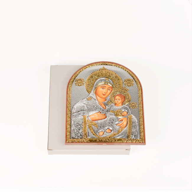 Вифлеємська  Ікона Божої Матері 4х5,6см аркової форми на пластиковому кіоті EP1-021PAG/P