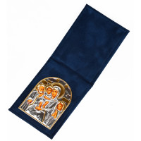 Ікона Трьох Радостей 5,5х7см в бархатній книжечці