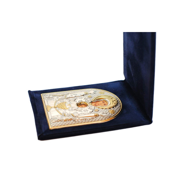 Невипивна Чаша ікона Божої Матері 5,5х7см в бархатній книжечці EP2-041WAG/P