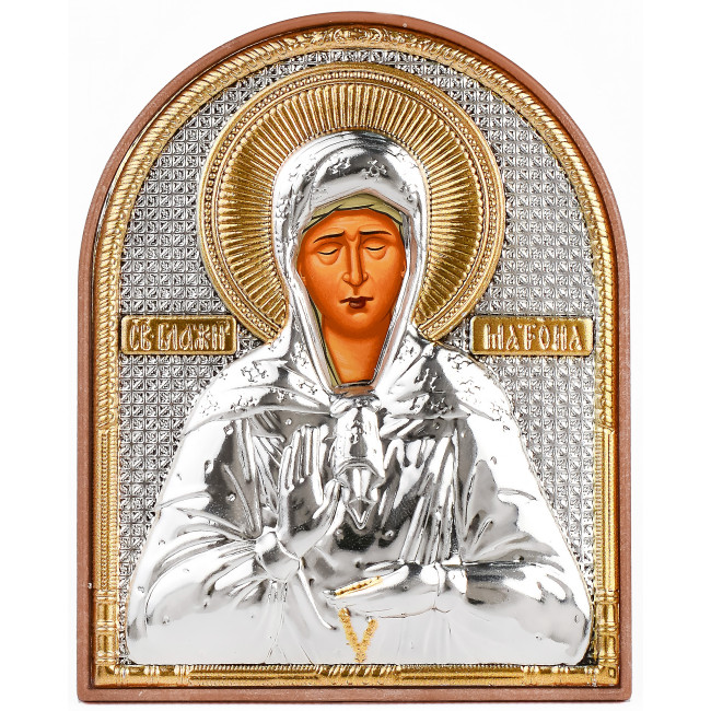 Ікона Матрони 8,5х15,5см аркової форми на пластиковому кіоті EP4-163PAG/P