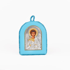 Икона Ангела Хранителя 4,5х6см на синей подушке