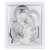 Икона Святое Семейство 19,5х21,9см серебряная прямоугольной формы на белом дереве с рамкой EP714-412XB-WH/S