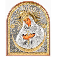 Остробрамська Ікона Божої Матері 12х15,5см аркової форми на пластиковому кіоті