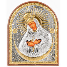 Остробрамська Ікона Божої Матері 12х15,5см аркової форми на пластиковому кіоті