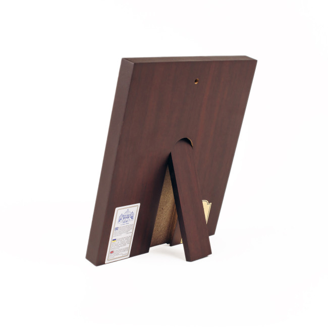 Икона Святое Семейство 11,3х19,1см серебряная прямоугольной формы на дереве без рамки EP444-188XG/S