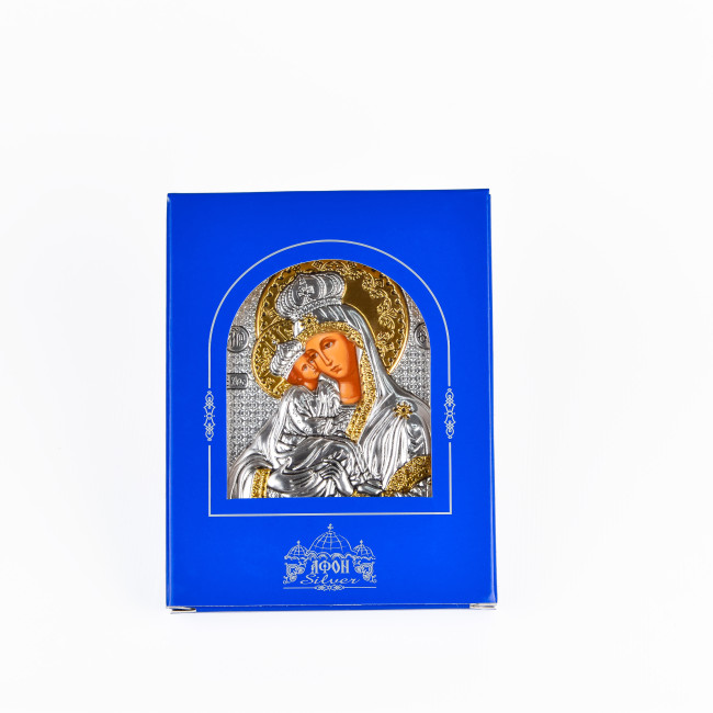 Почаевская Икона Божией Матери 8,5х10,5см арочной формы на пластиковом киоте EP3-066PAG/P