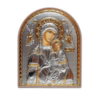 Страсна (Неустанної Допомоги) Ікона Божої Матері 5,8х7,5см аркової форми на пластиковому кіоті