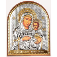 Иерусалимская Икона Божией Матери 8,5х15,5см арочной формы на пластиковом киоте