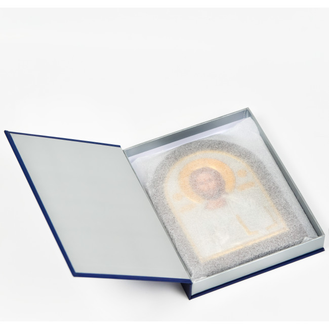 Ікона Ісуса Христа 20х25см в срібному окладі з позолотою EK5-001XAG