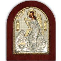 Ікона Іоан Предтеча 15х19,6см в срібному окладі з позолотою