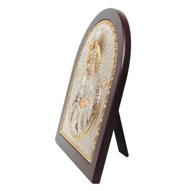 Остробрамська Ікона Божої Матері 15х19,6см в срібному окладі з позолотою EK4-067XAG