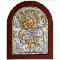 Ікона Милуюча Божа Матір Достойна є 11х13см в срібному окладі з позолотою