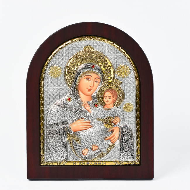 Вифлеємська  Ікона Божої Матері 15х19,6см в срібному окладі з позолотою EK4-021XAG