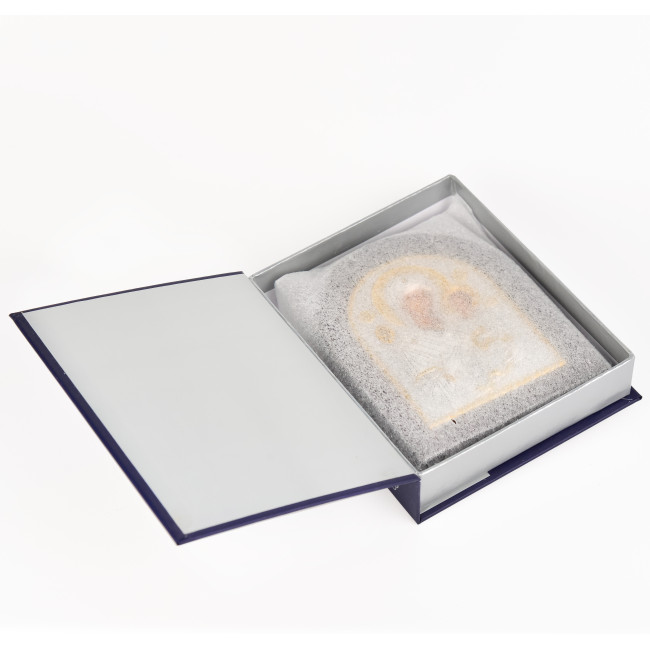 Иверская Икона Божьей Матери 11х13см в серебряном окладе с позолотой EK3-005XAG