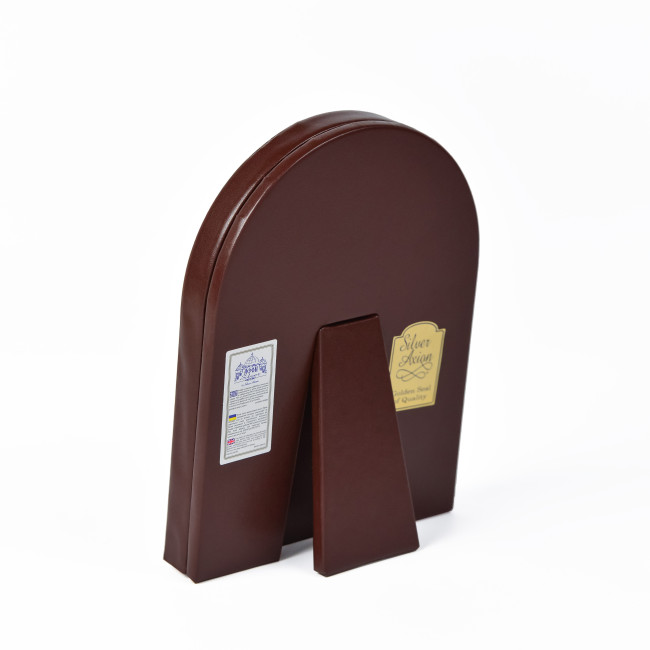 Ікона Матрони 12х15,5см під склом аркової форми в шкірі EPZ3-163AG-BR/P