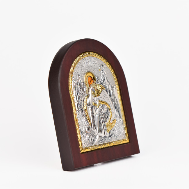 Ікона Св'ятий Пророк Ілля 11х13см в срібному окладі з позолотою EP3-043XAG/P