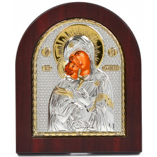 Вишгородська Ікона Божої Матері  11х13см в срібному окладі з позолотою