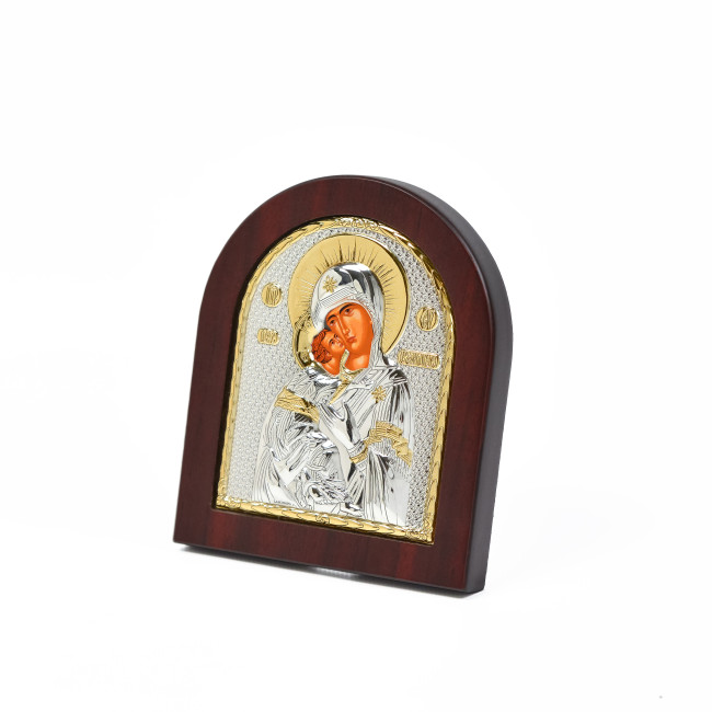 Вишгородська Ікона Божої Матері  11х13см в срібному окладі з позолотою EK3-007XAG