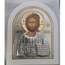 Ікона Ісуса Христа 14,7х18см аркової форми на білому дереві