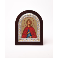 Ікона Свята Юлія 11х13см аркової форми в срібній рамці
