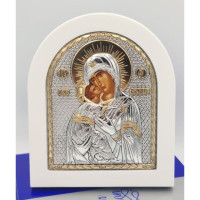 Вишгородська Ікона Божої Матері  11х13см аркової форми на білому дереві