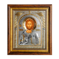 Ікона Ісуса Христа 38,5х42см під склом в прямокутному кіоті