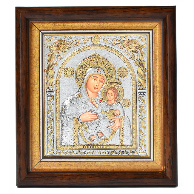 Вифлеємська  Ікона Божої Матері 28,5х30,5см під склом в прямокутному кіоті EP515-021KZ/P