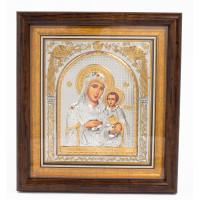 Иерусалимская Икона Божией Матери 28,5х30,5см под стеклом в прямоугольном киоте