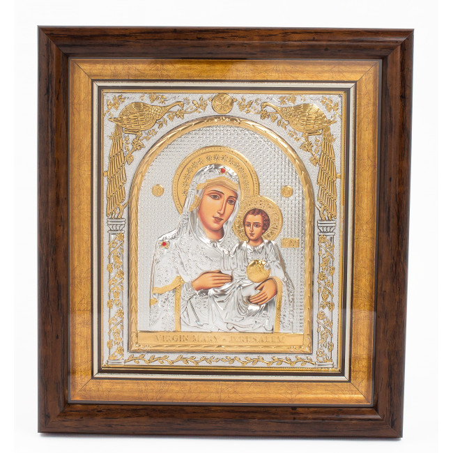 Єрусалимська Ікона Божої Матері 28,5х30,5см під склом в прямокутному кіоті EP515-006KZ/P
