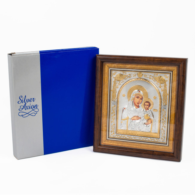 Єрусалимська Ікона Божої Матері 28,5х30,5см під склом в прямокутному кіоті EP515-006KZ/P