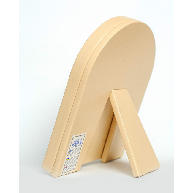 Ікона Ісуса Христа 16,5х21,5см під склом аркова в білій шкірі EPZ4-001AG/P