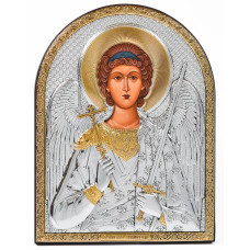 Икона Ангела Хранителя 12х15,2см арочной формы без рамки на дереве