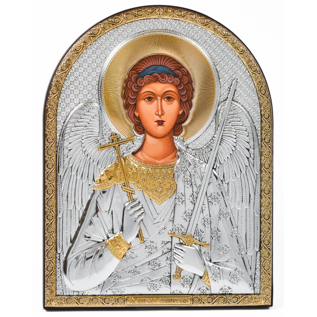 Икона Ангела Хранителя 12х15,2см арочной формы без рамки на дереве EP4-172XG/P