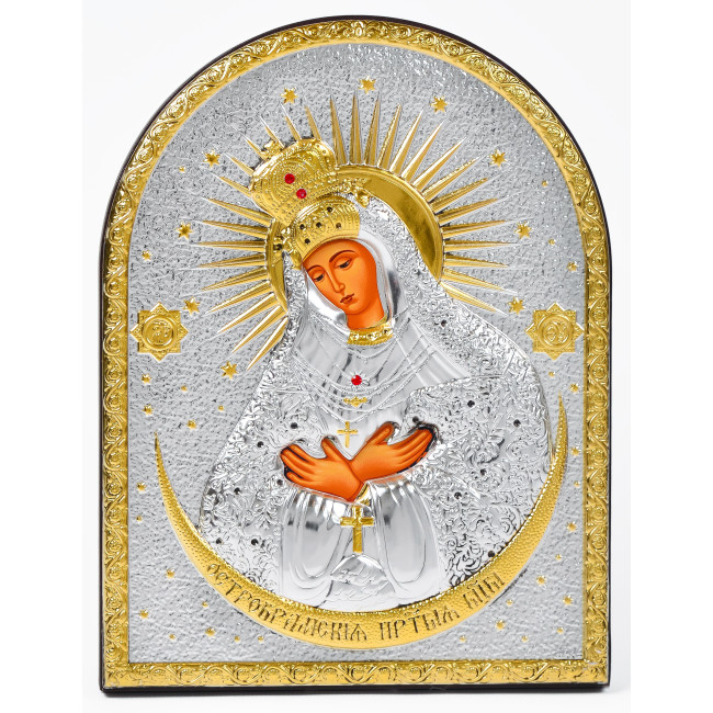Остробрамська Ікона Божої Матері 16,3х21,3см аркової форми без рамки на дереві EP5-067XG/P