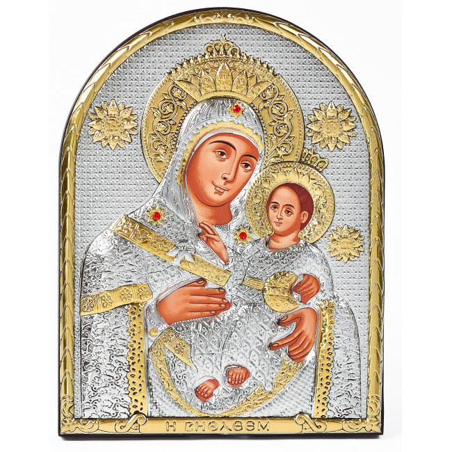 Вифлеємська  Ікона Божої Матері 8,3х10,4см аркової форми без рамки на дереві EP3-021XG/P