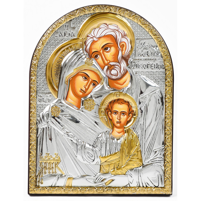 Ікона Святе Сімейство 16,3х21,3см аркової форми без рамки на дереві EP5-015XG/P