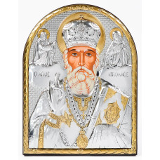 Ікона Миколай Чудотворець 16,3х21,3см аркової форми без рамки на дереві