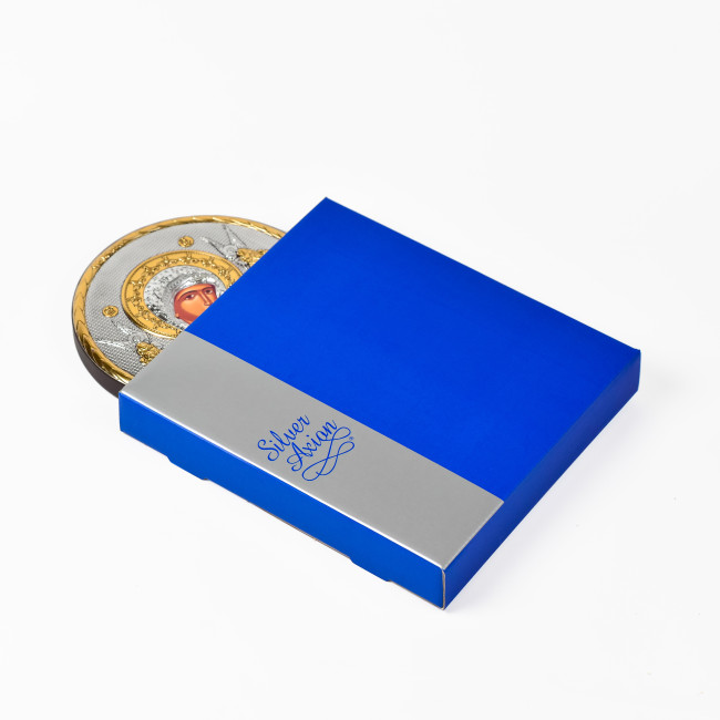 Страсна (Неустанної Допомоги) Ікона Божої Матері 8,3х10,4см аркової форми без рамки на дереві EP3-008XG/P