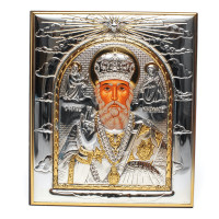 Ікона Миколай Чудотворець 11,3х13см прямокутної форми на дереві без рамки