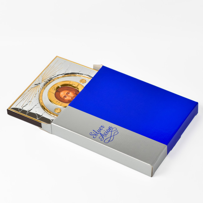 Ікона Ісуса Христа 16,3х19,2см прямокутної форми на дереві без рамки EP444-001XG/P