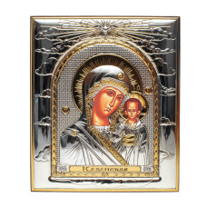 Казанська Ікона Божої Матері 8х9,3см прямокутної форми на дереві без рамки