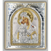 Почаевская Икона Божией Матери 11,3х13см прямоугольной формы на дереве без рамки