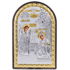 Икона Благовещения Божией Матери 12х7,8см арочной формы