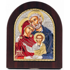 Ікона Святе Сімейство 13х11см у срібному окладі 925 з емаллю