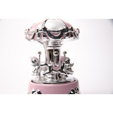 Детская Карусель механическая с серебряной вставкой и музыкой 18х24см