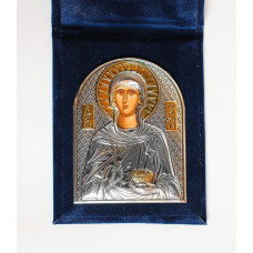 Іконка-оберіг в оксамитовій книжечці Свята Параскева 5,5х7см