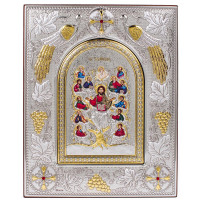 Срібна ікона Дерево життя з Греції 20х25см із позолотою