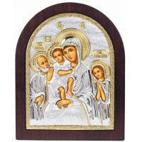 Ікона Трьох Радостей 25х20см у срібному окладі 925 та позолоті