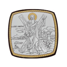 Срібна Ікона Святий Андрій Первозваний 5х5см